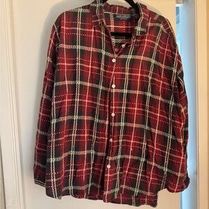 Jane Ashley Red and Green Plaid Women’s Shirt